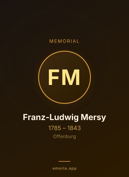 Memorial portrait of Franz-Ludwig Mersy
