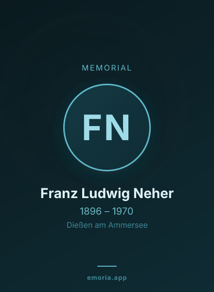 Memorial portrait of Franz Ludwig Neher