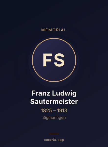 Memorial portrait of Franz Ludwig Sautermeister