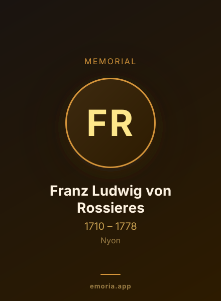 Memorial portrait of Franz Ludwig von Rossieres