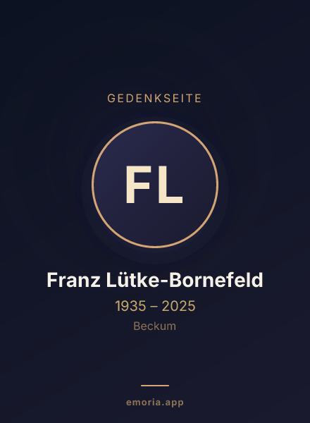 Gedenkportrait von Franz Lütke-Bornefeld