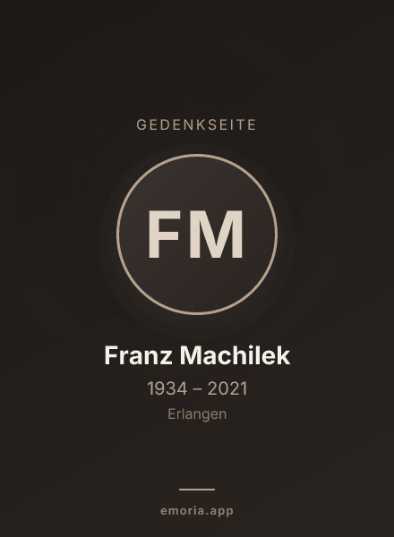 Gedenkportrait von Franz Machilek