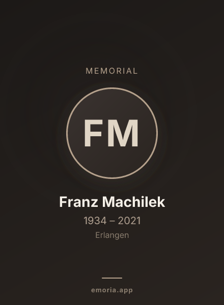 Memorial portrait of Franz Machilek