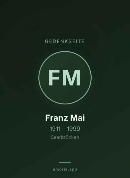 Gedenkportrait von Franz Mai