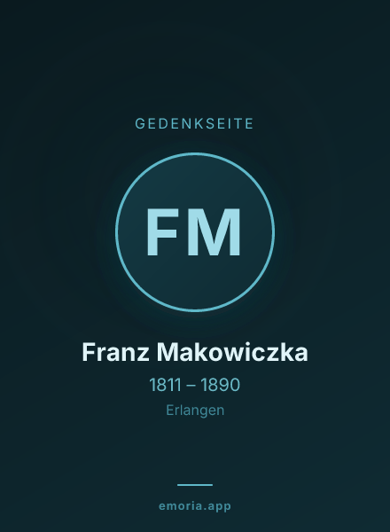 Gedenkportrait von Franz Makowiczka