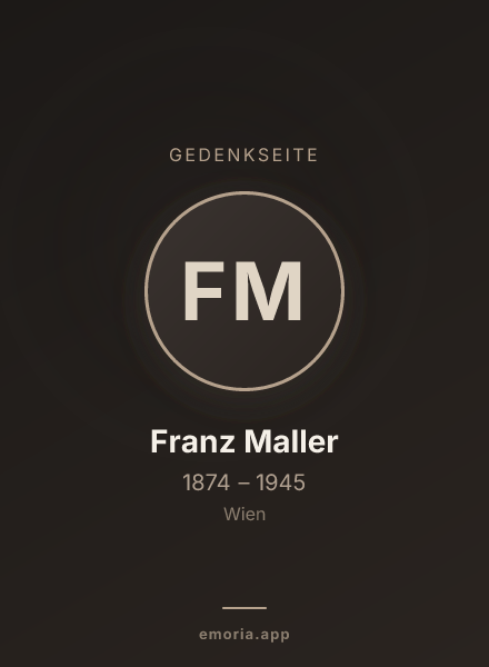 Gedenkportrait von Franz Maller