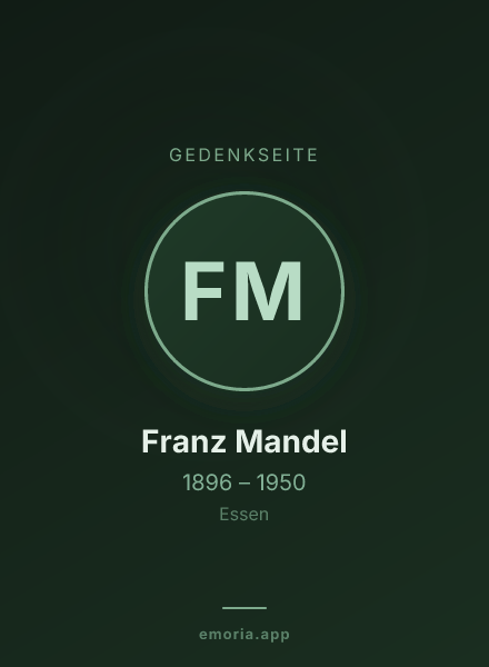 Gedenkportrait von Franz Mandel