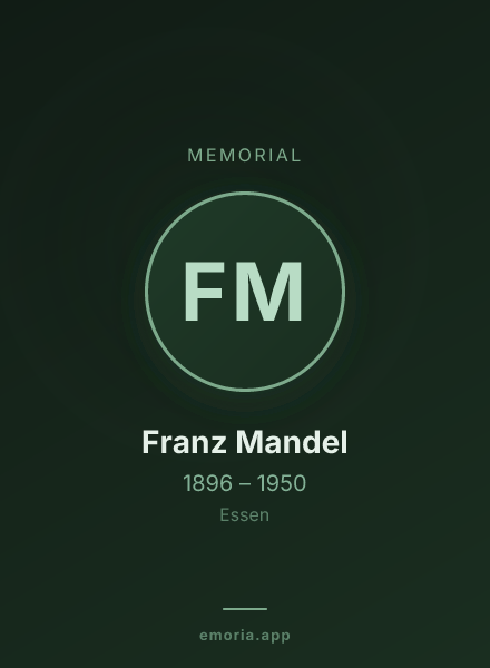 Memorial portrait of Franz Mandel