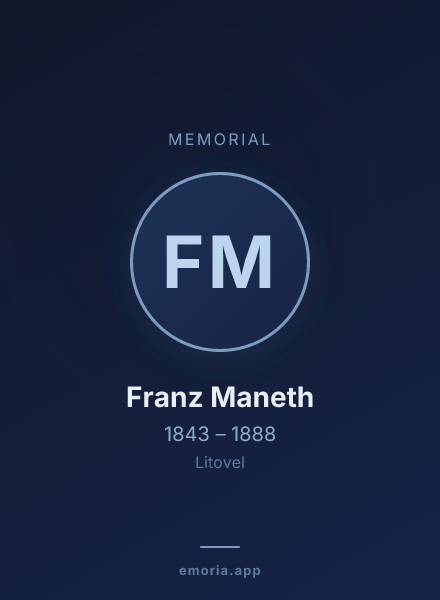 Memorial portrait of Franz Maneth