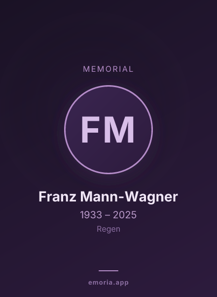Memorial portrait of Franz Mann-Wagner