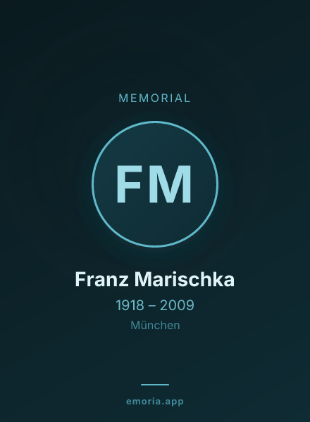 Memorial portrait of Franz Marischka