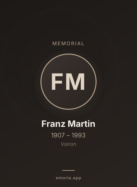Memorial portrait of Franz Martin