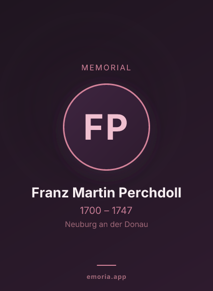 Memorial portrait of Franz Martin Perchdoll
