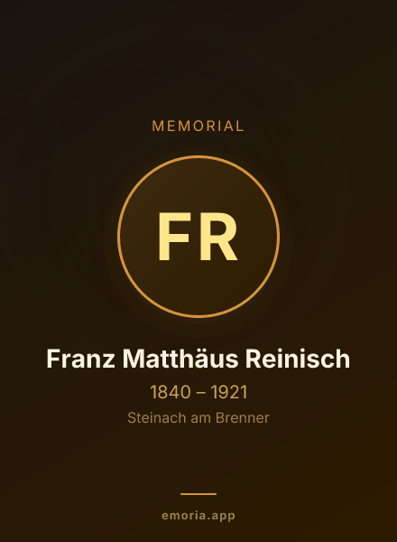 Memorial portrait of Franz Matthäus Reinisch