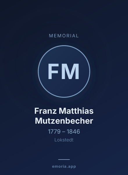 Memorial portrait of Franz Matthias Mutzenbecher