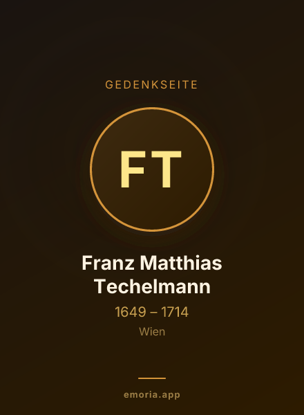 Gedenkportrait von Franz Matthias Techelmann