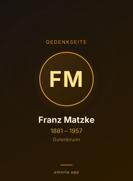 Gedenkportrait von Franz Matzke