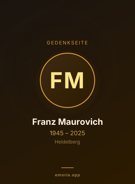 Gedenkportrait von Franz Maurovich