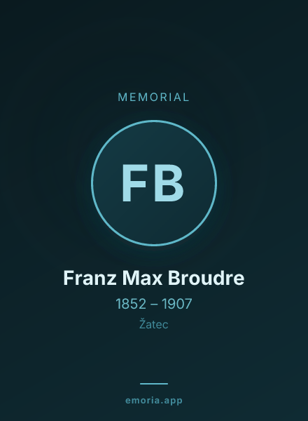 Memorial portrait of Franz Max Broudre