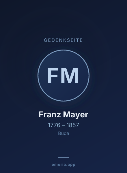 Gedenkportrait von Franz Mayer