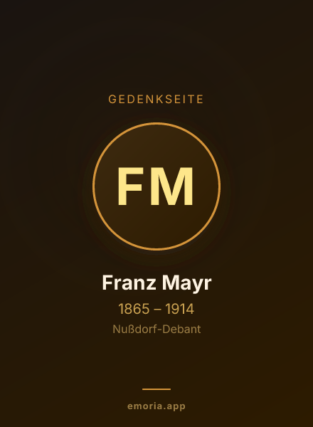 Gedenkportrait von Franz Mayr