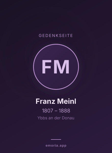 Gedenkportrait von Franz Meinl