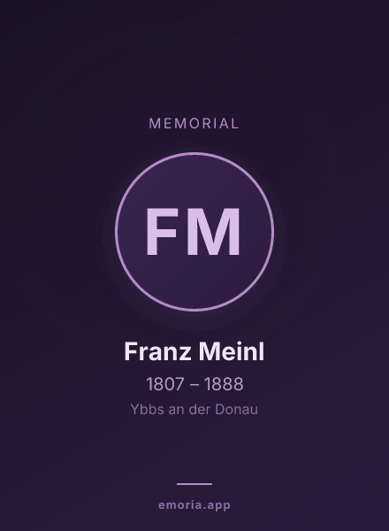 Memorial portrait of Franz Meinl