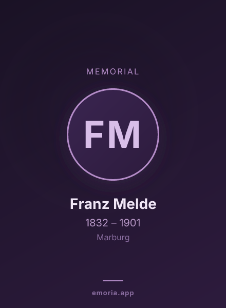 Memorial portrait of Franz Melde