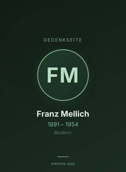 Gedenkportrait von Franz Mellich