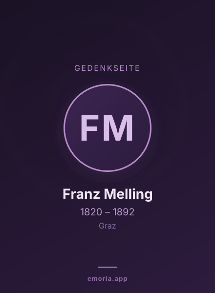 Gedenkportrait von Franz Melling