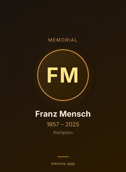 Memorial portrait of Franz Mensch