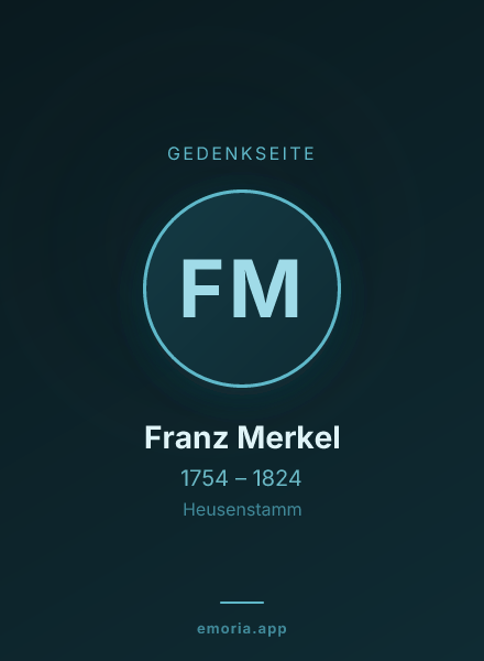 Gedenkportrait von Franz Merkel