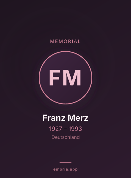 Memorial portrait of Franz Merz