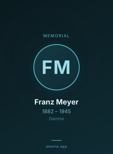 Memorial portrait of Franz Meyer