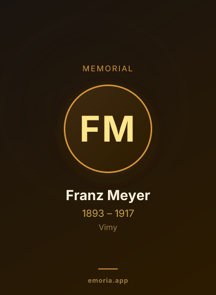 Memorial portrait of Franz Meyer
