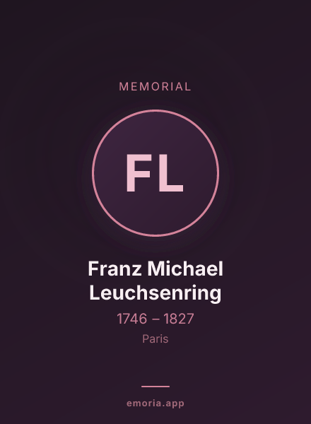 Memorial portrait of Franz Michael Leuchsenring
