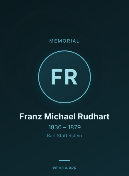 Memorial portrait of Franz Michael Rudhart