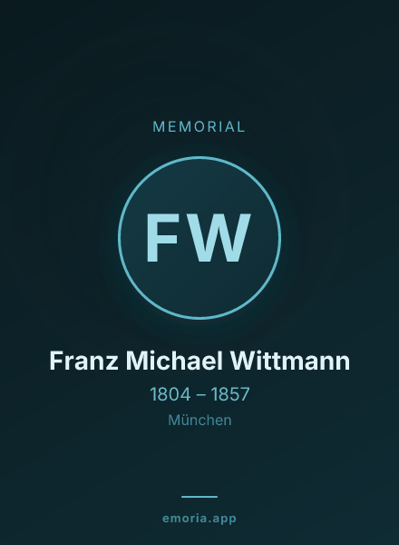 Memorial portrait of Franz Michael Wittmann