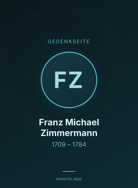 Gedenkportrait von Franz Michael Zimmermann