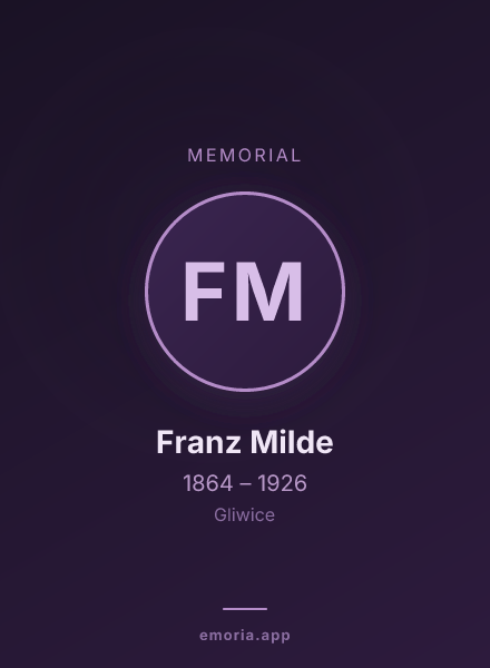 Memorial portrait of Franz Milde