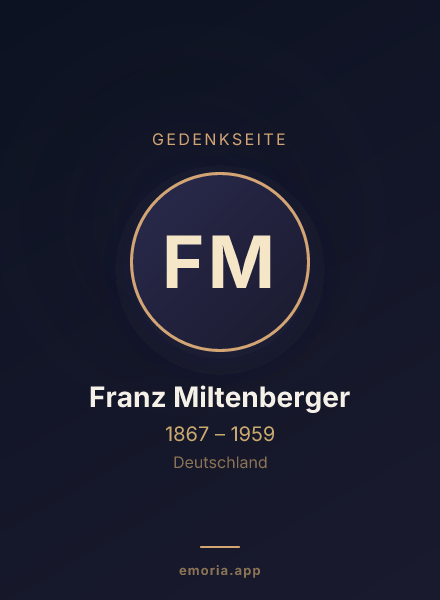 Gedenkportrait von Franz Miltenberger