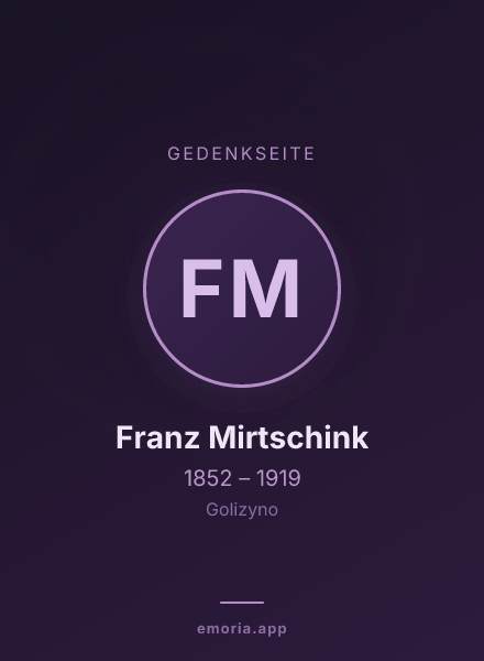Gedenkportrait von Franz Mirtschink