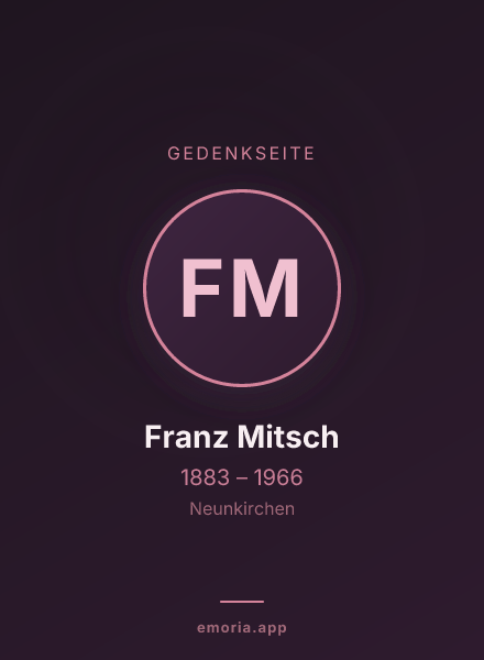 Gedenkportrait von Franz Mitsch
