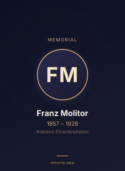 Memorial portrait of Franz Molitor