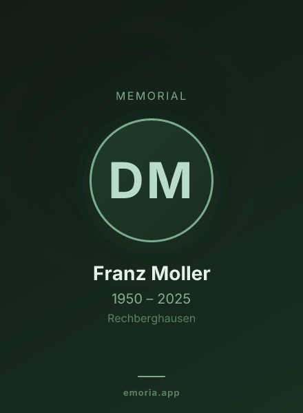 Memorial portrait of Dr. Franz Moller