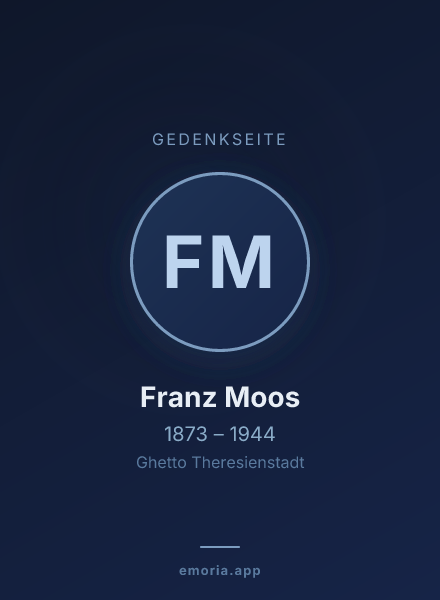 Gedenkportrait von Franz Moos