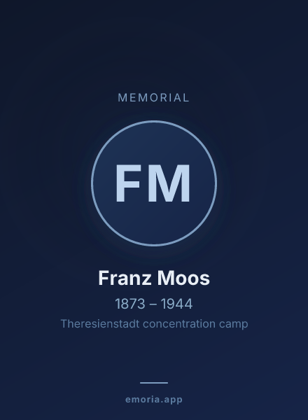 Memorial portrait of Franz Moos