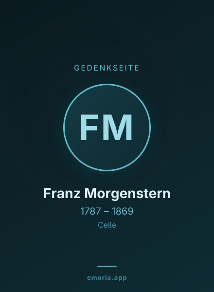 Gedenkportrait von Franz Morgenstern