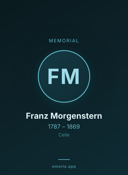 Memorial portrait of Franz Morgenstern