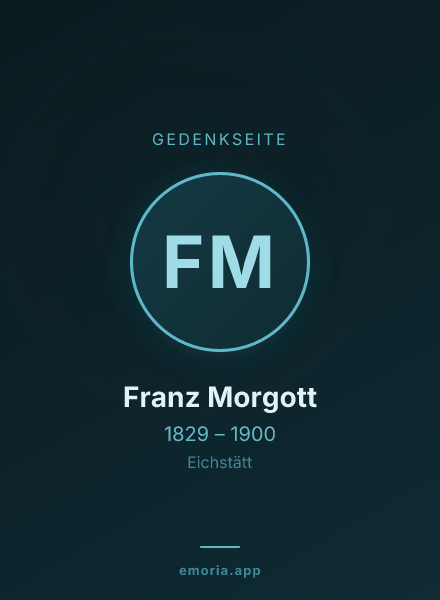 Gedenkportrait von Franz Morgott